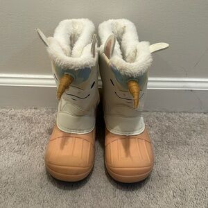 Cat & Jack Snow Boots Size 12 Toddler Unicorn